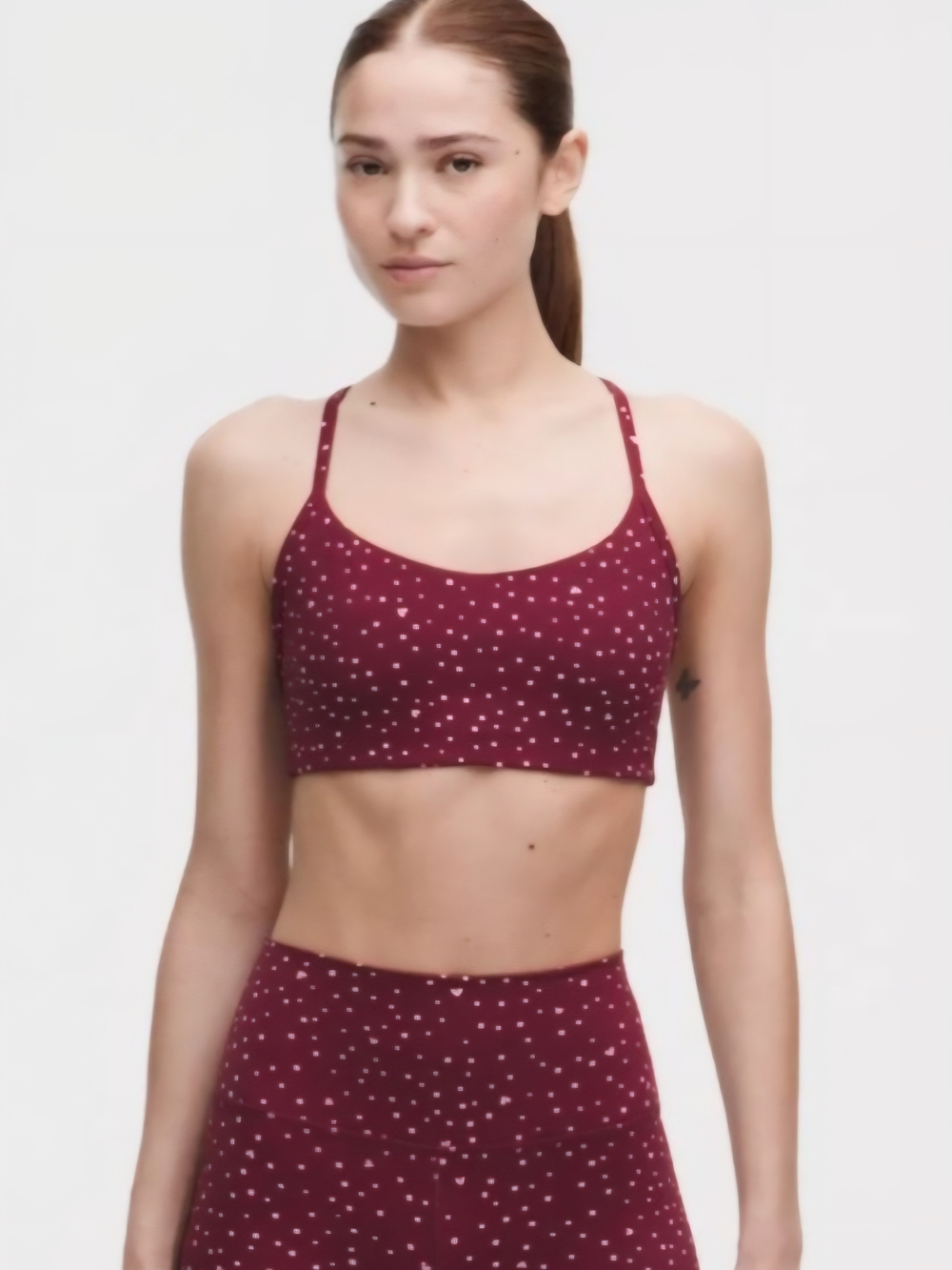 NWT Lululemon Flow Y Nulu Bra Size 2 - Scattered Hearts